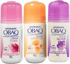 Obao desodorante para mujer, variantes de fragancias, ideal para uso diario.