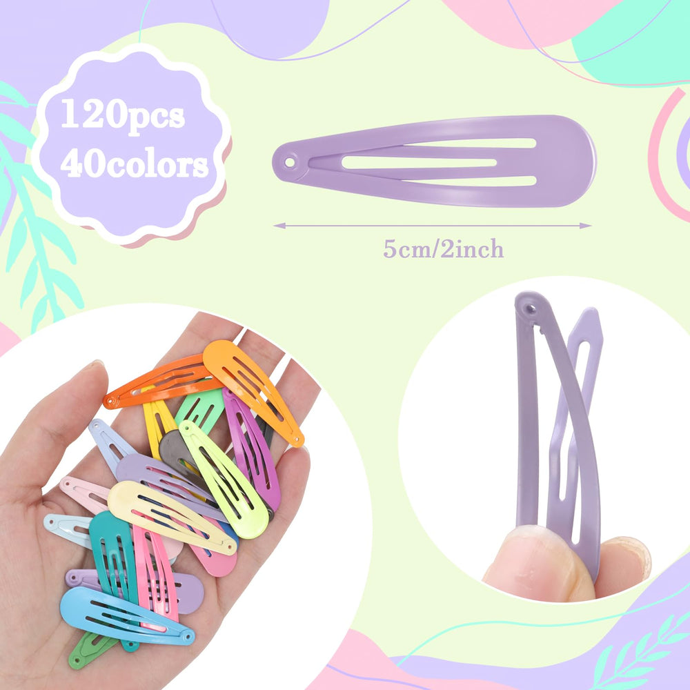 Obeoby 2-inch metal snap barrettes provide reliable hold for polished looks.