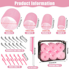 Obeoby pink 48mm roller for mid length curls and body