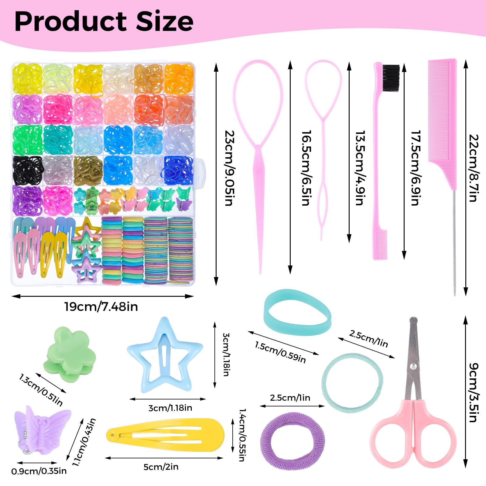 obeoby-banditas-elasticas-diferentes-anchos permiten volumen y sujeción para cabellos variados.