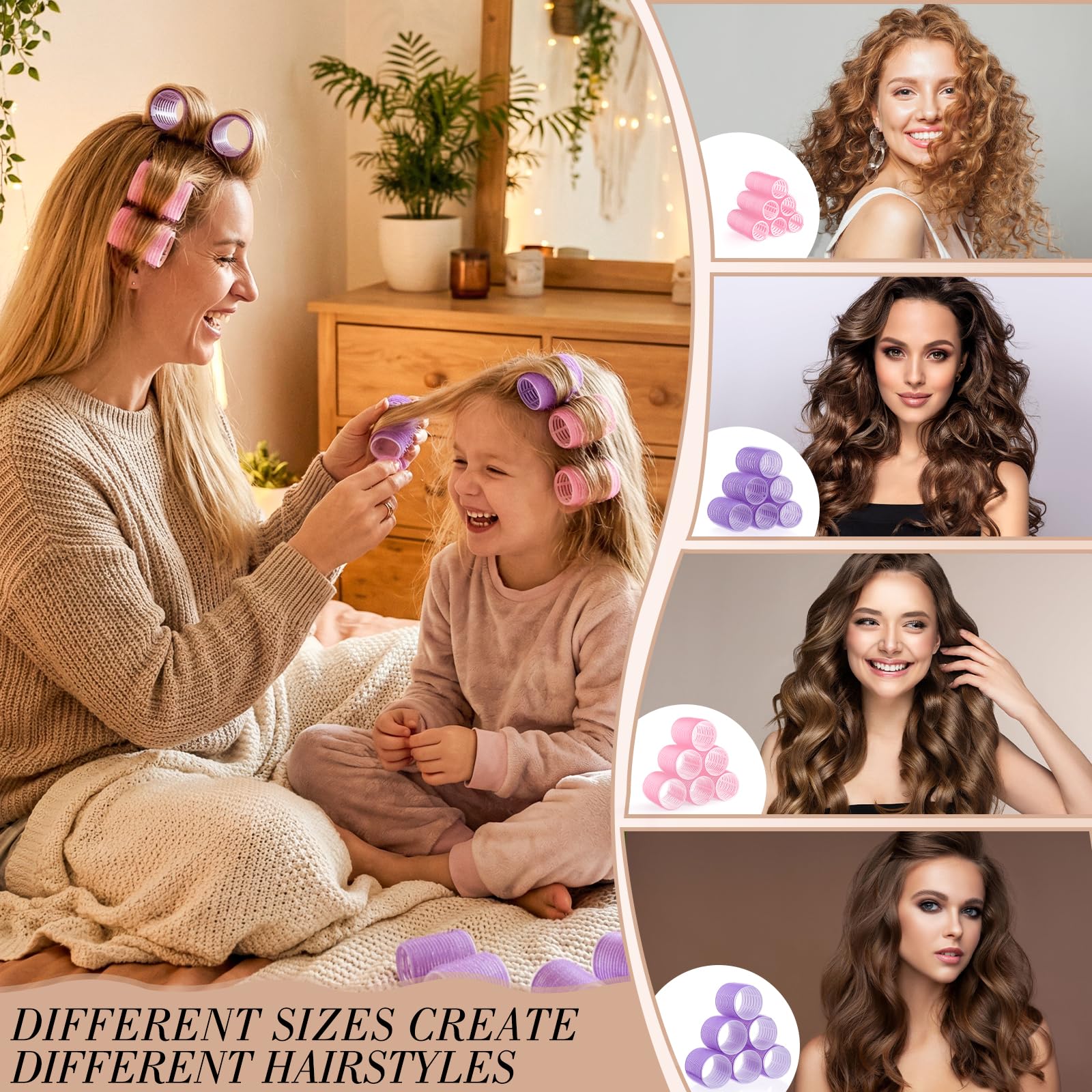 Obeoby small rollers for bangs for precise curling