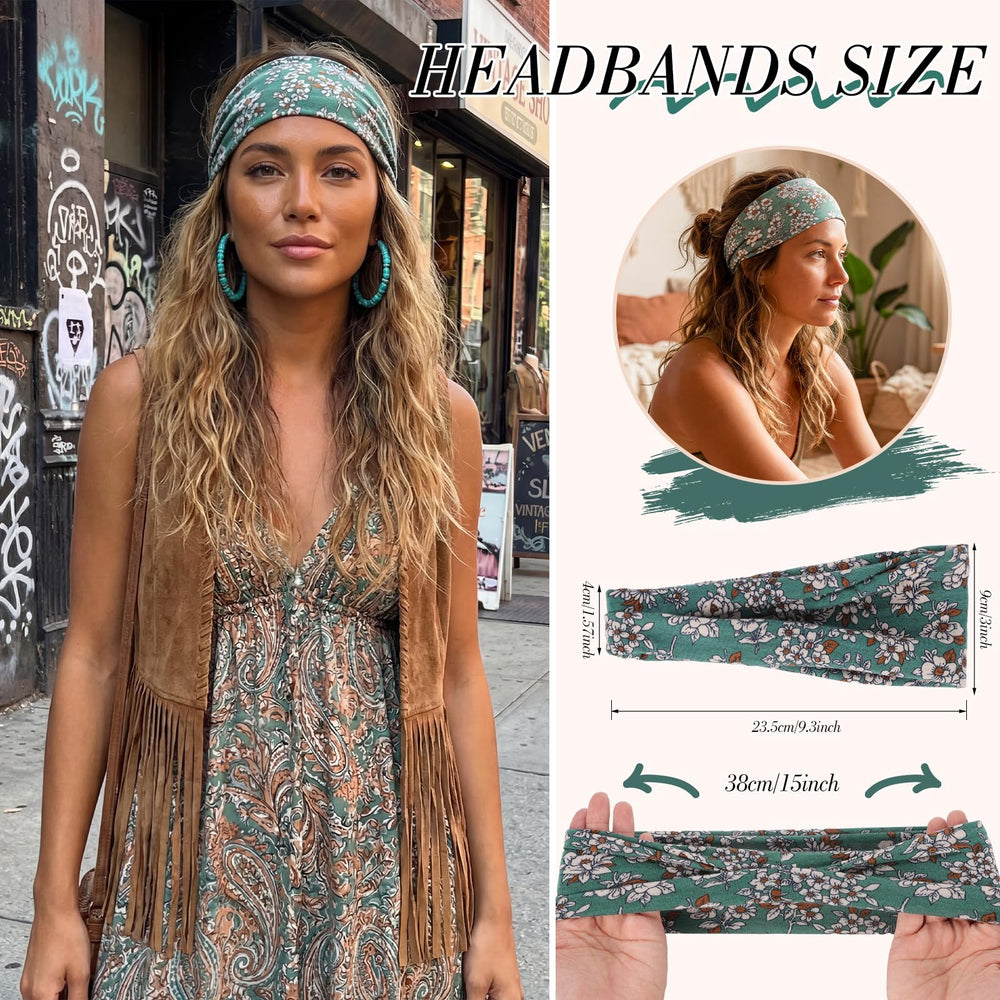 obeoby boho headbands fabric close-up showing breathable material and stretch
