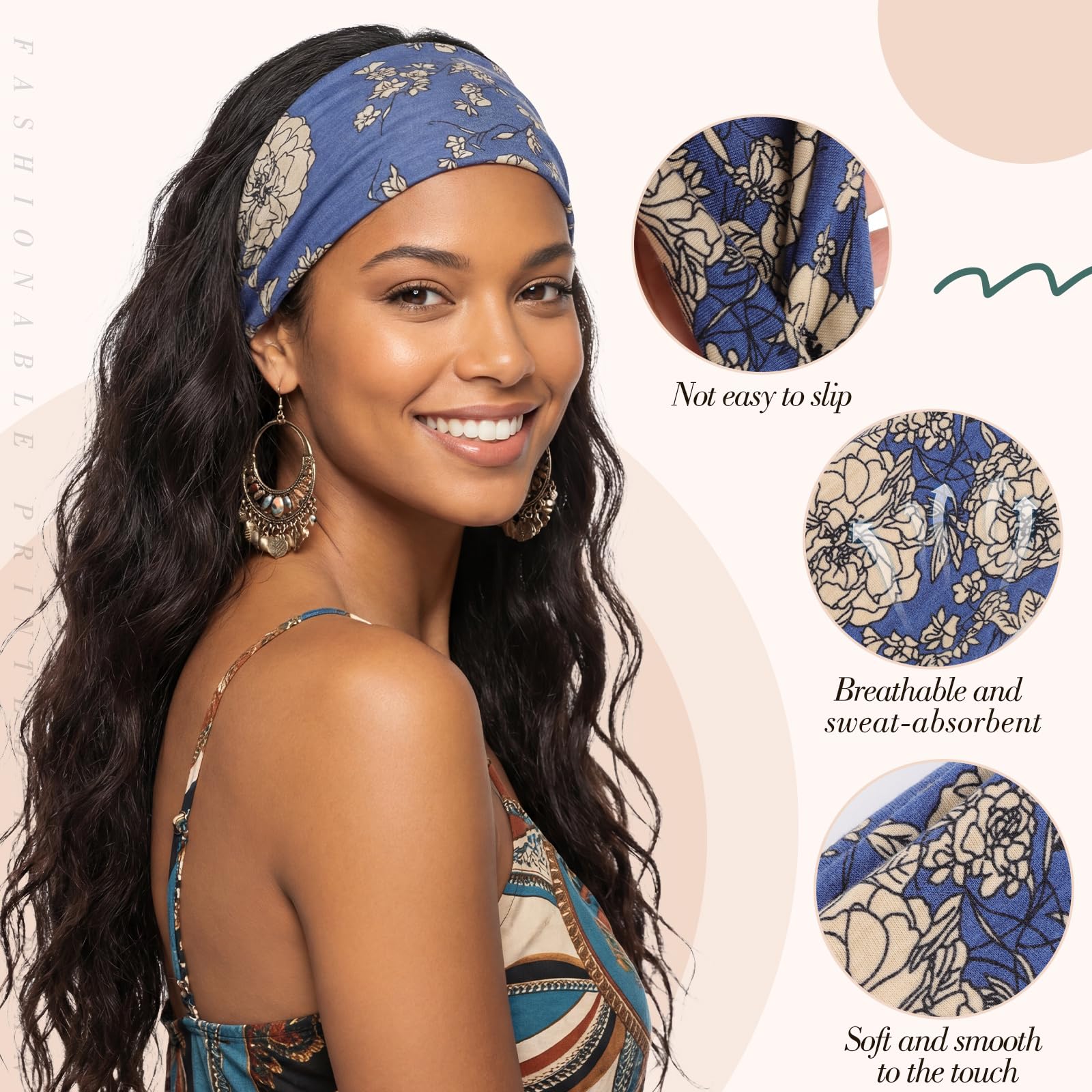 obeoby boho headbands knot-back wear demonstration for different looks