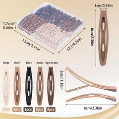 Close-up of durable metal snap hair clip with coated paint by Obeoby