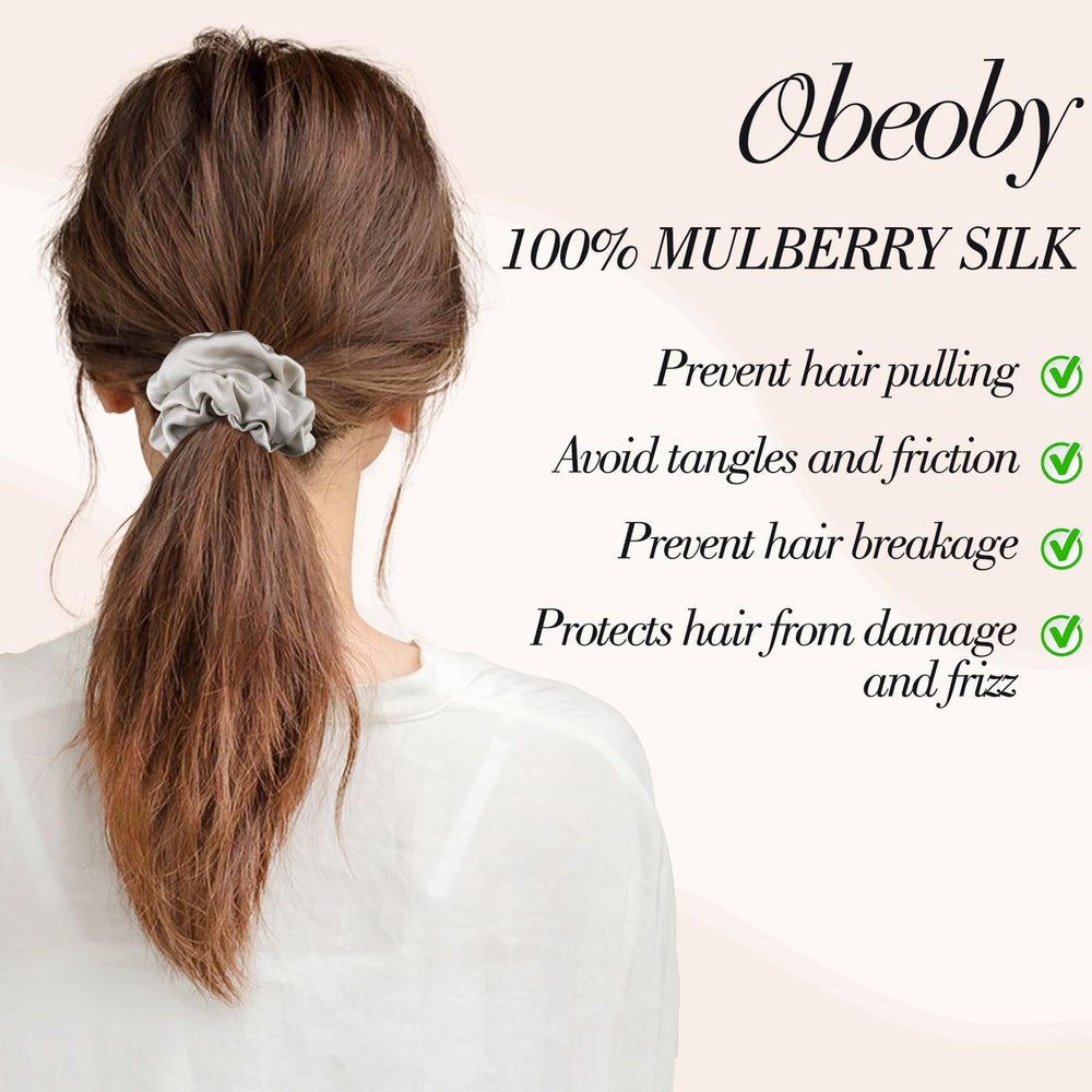 obeoby coletero seda-textura suave Mulberry para cabello delicado