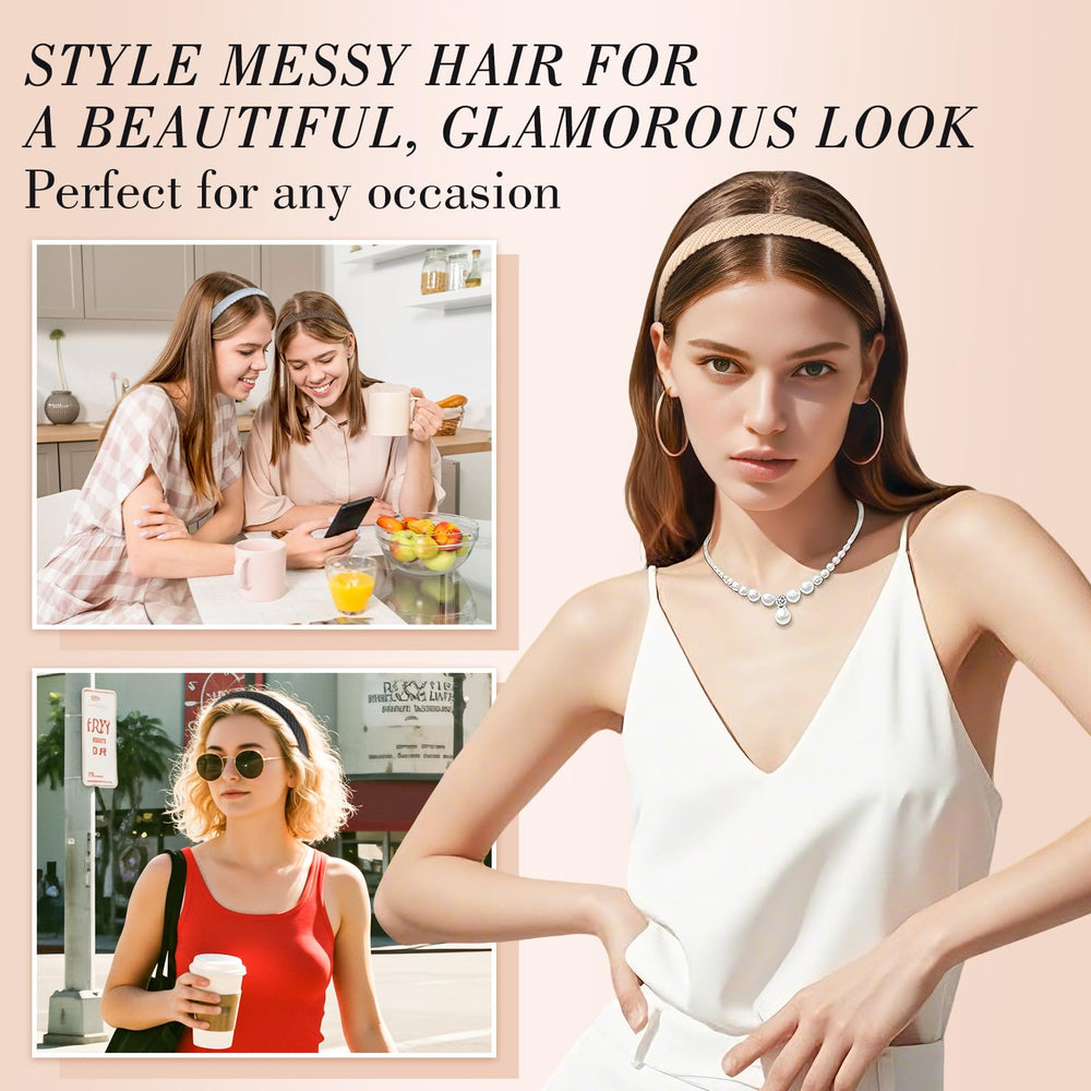 Obeoby diadema con ajuste cómodo para cabello grueso.