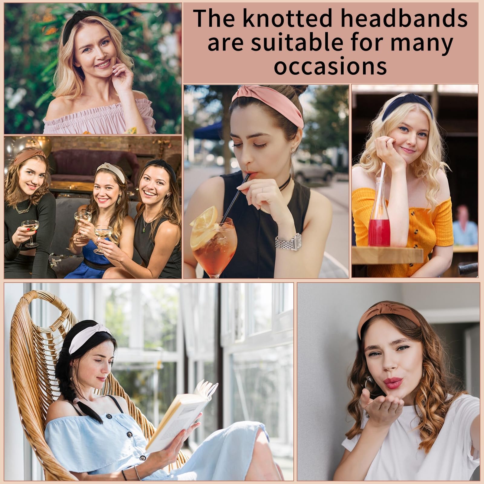 Diadema obeoby rosa, complemento suave para conjuntos femeninos.