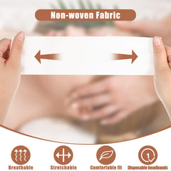 obeoby disposable hairband with elastic fit stays secure during makeup.