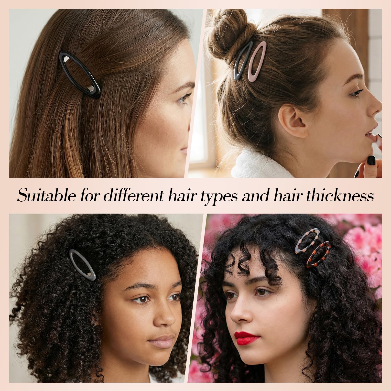 Obeoby durable metal barrettes designed for everyday use