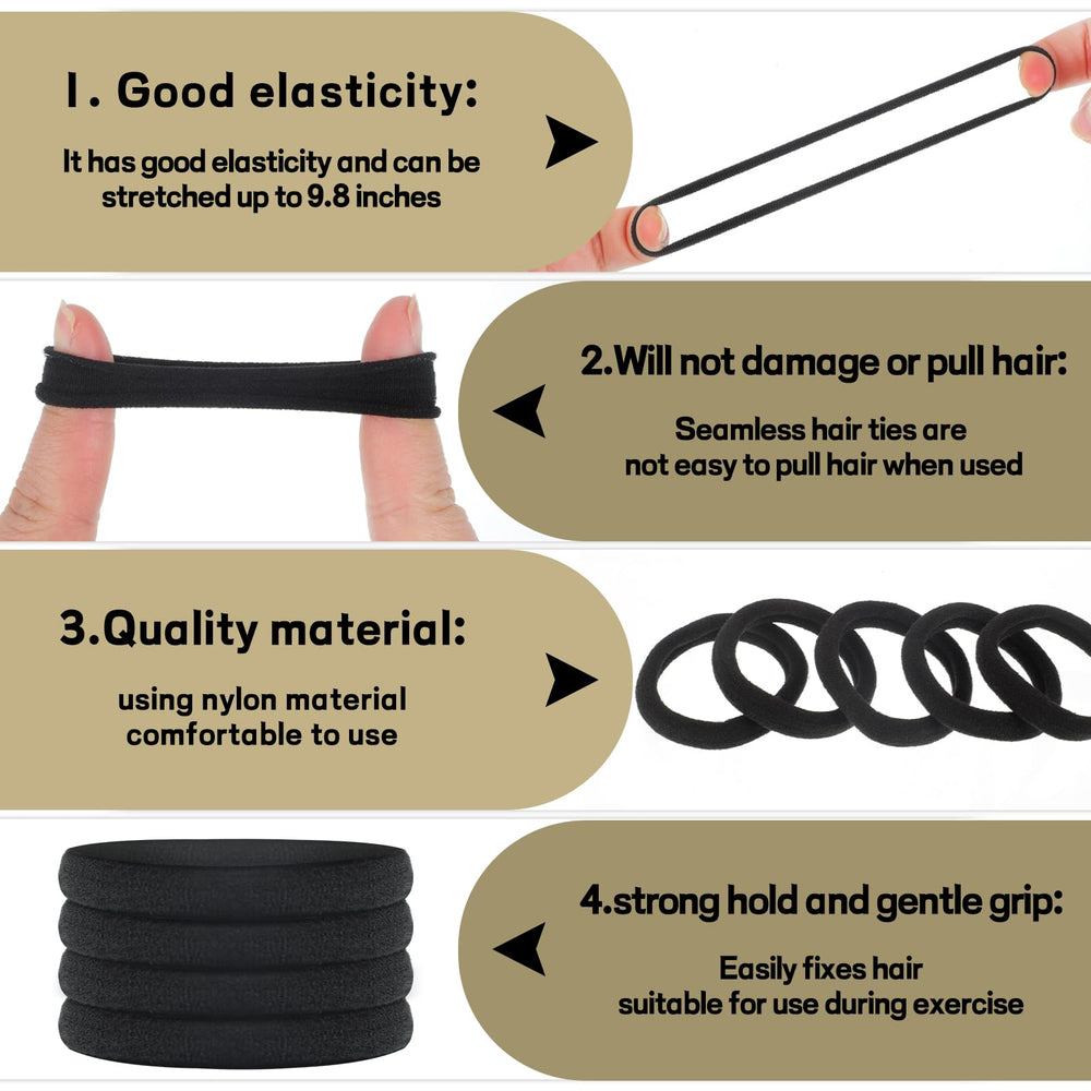 Obeoby elásticos para cabello grueso, sujetan sin tirar