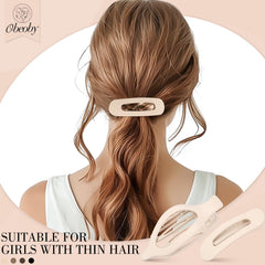 obeoby flat clip matte surface feels soft on hair