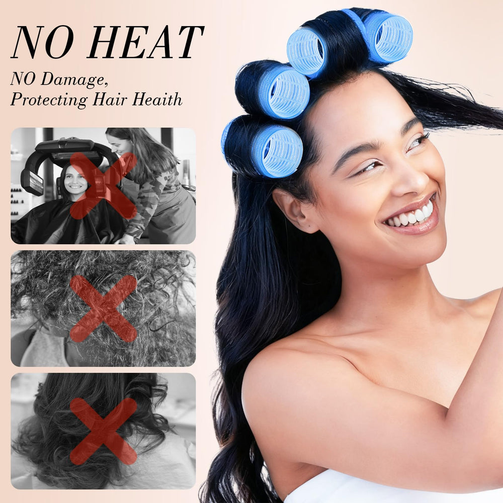 Obeoby blue hair clip set keeps curls securely in place