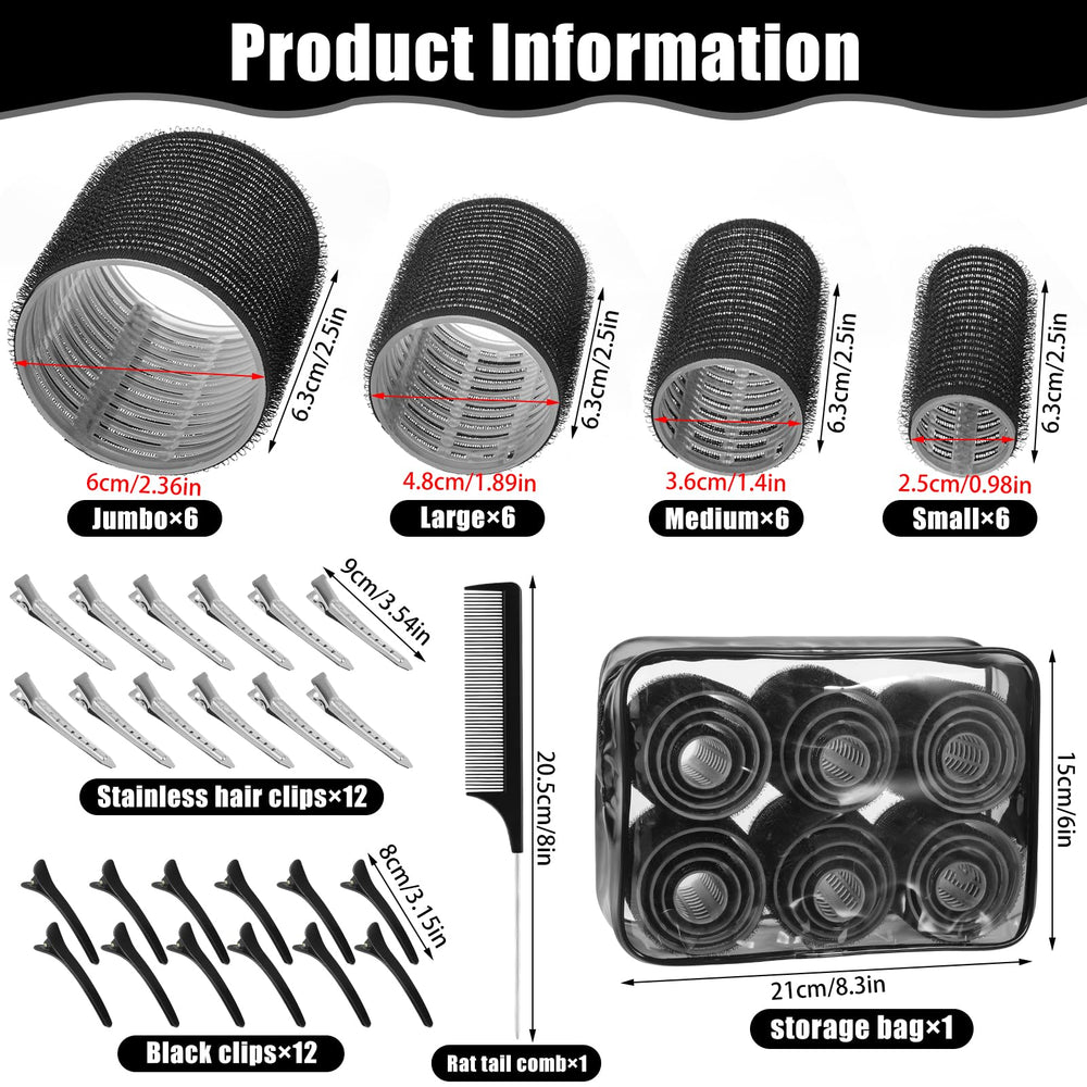 Obeoby hair roller clips secure curls during styling
