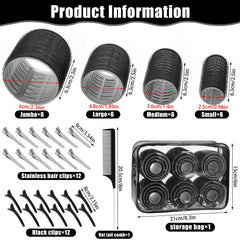 Obeoby hair roller clips secure curls during styling