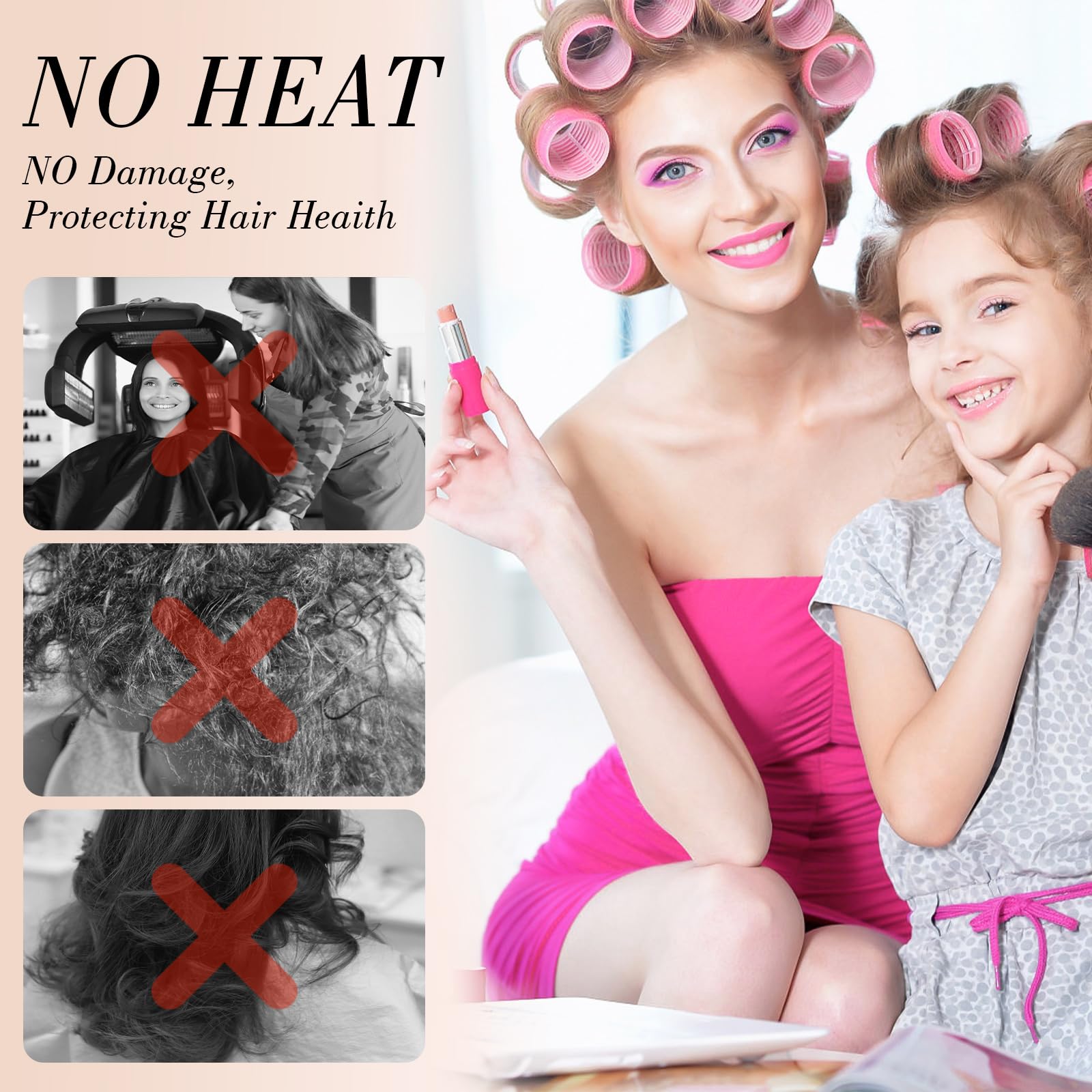 Obeoby medium-size rollers suit mid-length curls and bangs.