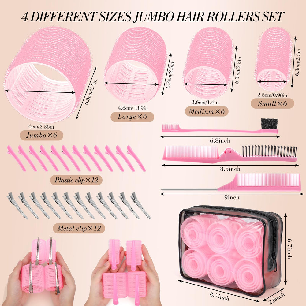 Obeoby hair rollers with clips provide secure hold for dependable at-home styling.