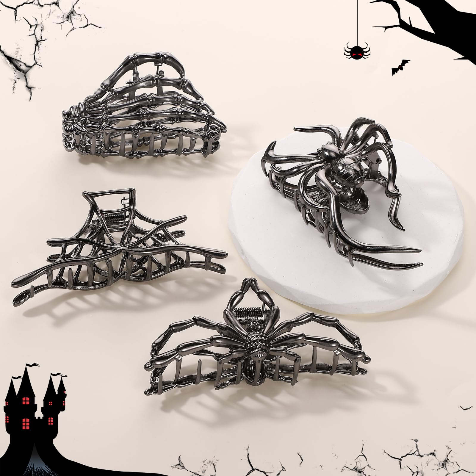 Obeoby Halloween party clip enhances costume with gothic accents.