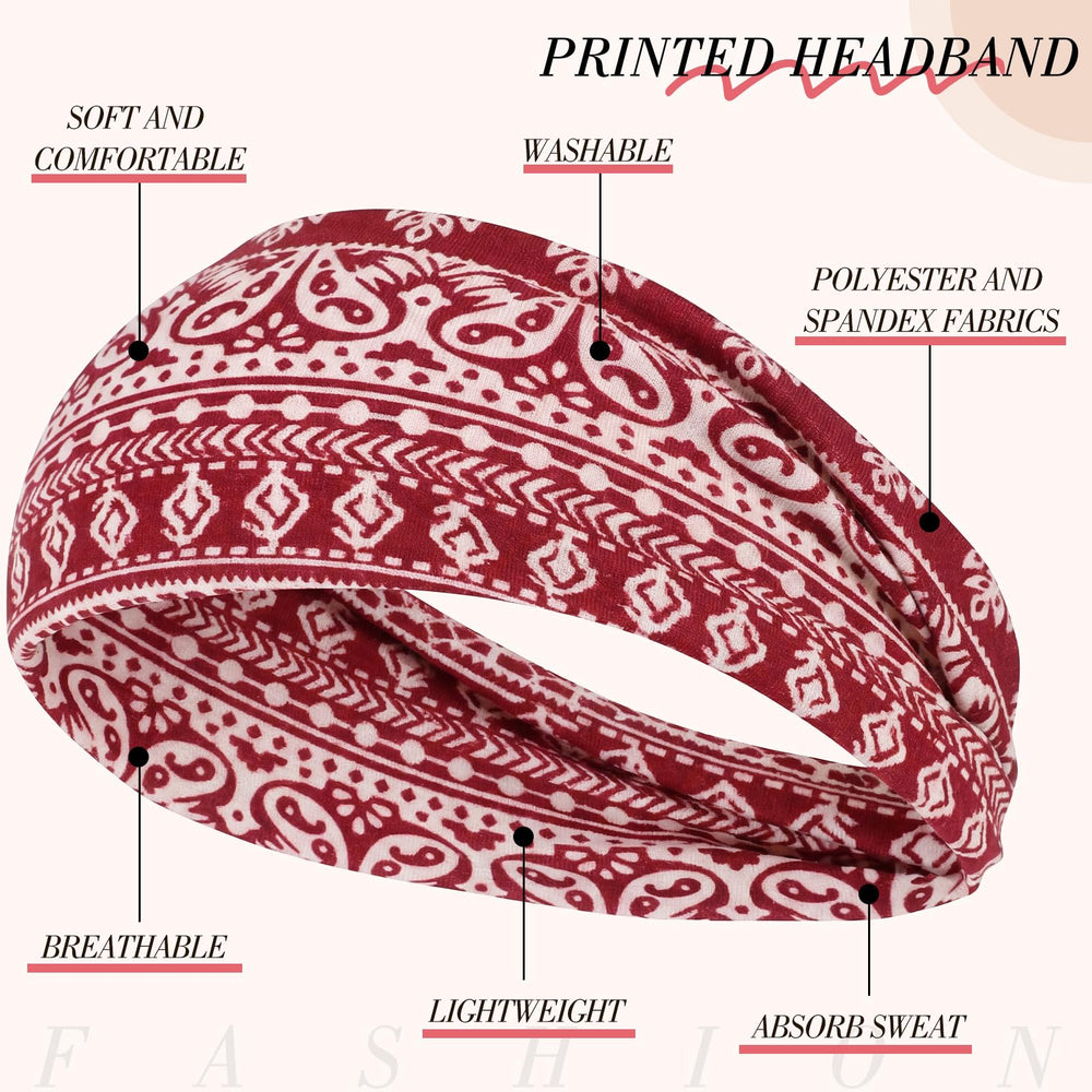 obeoby elastic headbands with soft stretch for all-day comfort