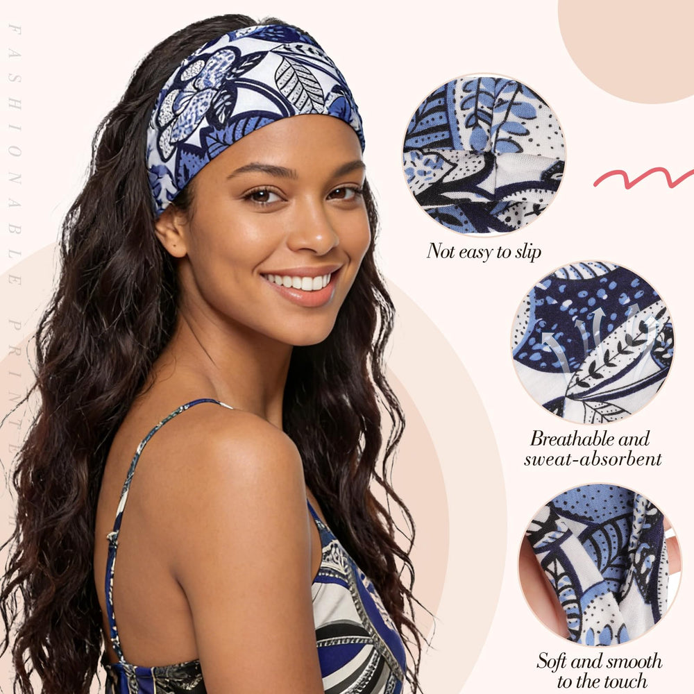 obeoby sweat-absorbent headbands keep hair dry during exercise