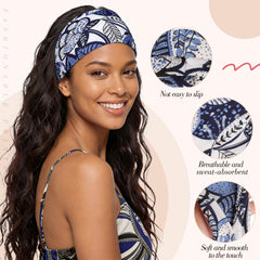 obeoby sweat-absorbent headbands keep hair dry during exercise