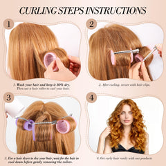 Obeoby jumbo to small rollers showing full size range for curls and bangs