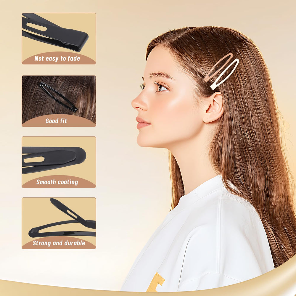 Obeoby multi-color snap hair clip bundle for versatile outfits
