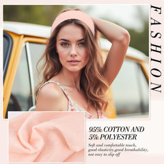 obeoby Pink Cute Headbands solid color versatile everyday wear