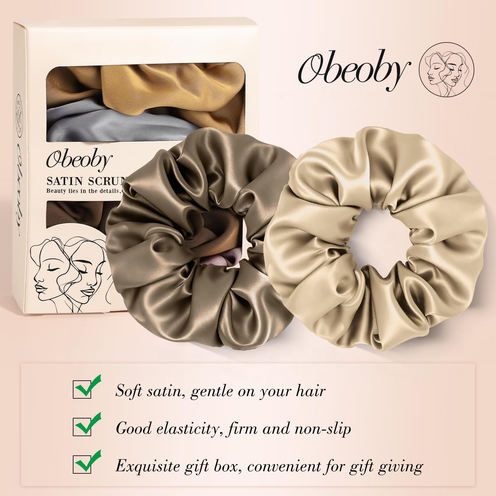 Obeoby detalle satinado, textura suave que desliza sin tirones.