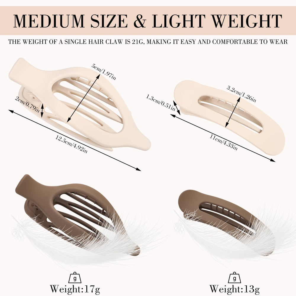 obeoby small flat clip for half-up style, lightweight and comfy