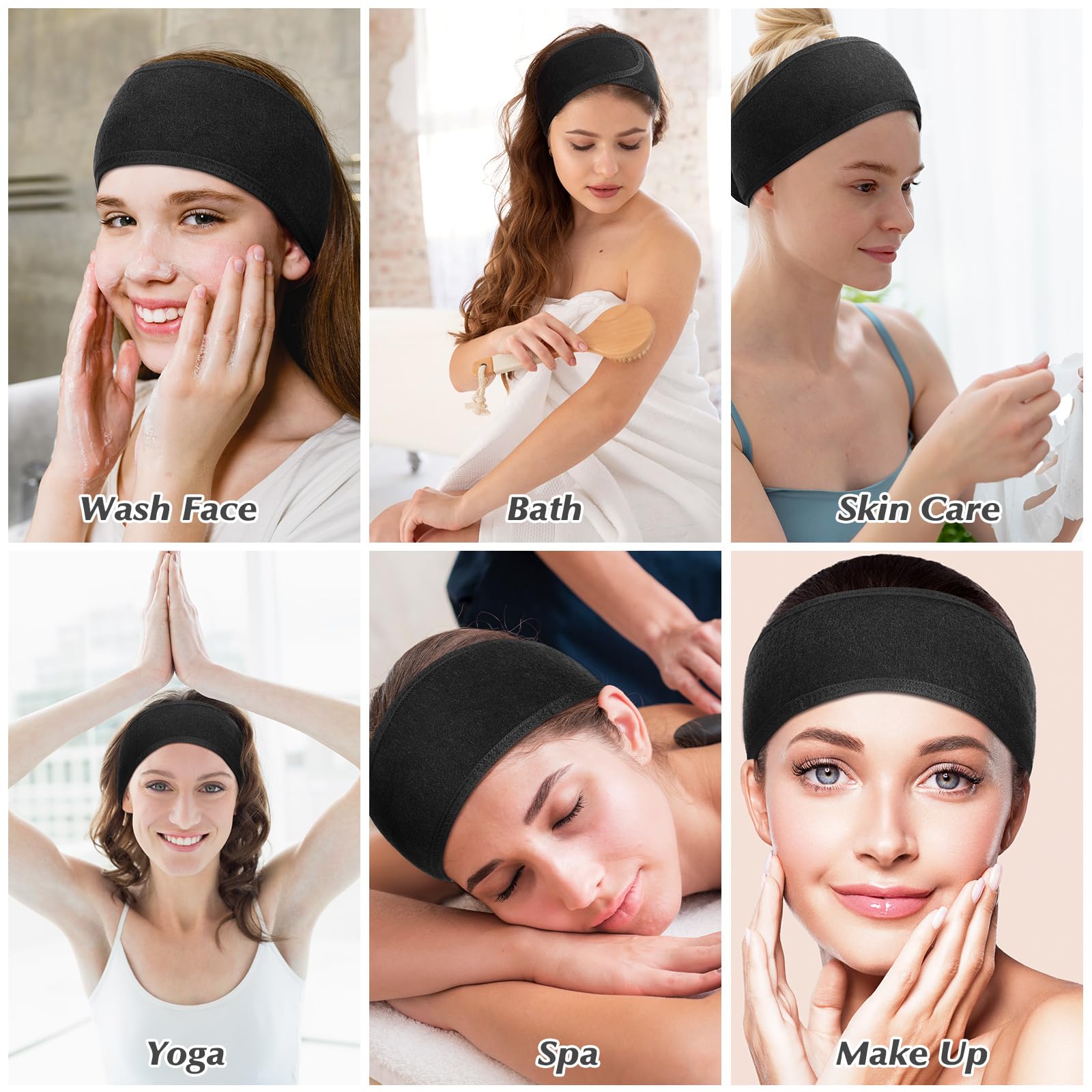 obeoby spa headbands gift-ready four-pack ideal for gifts