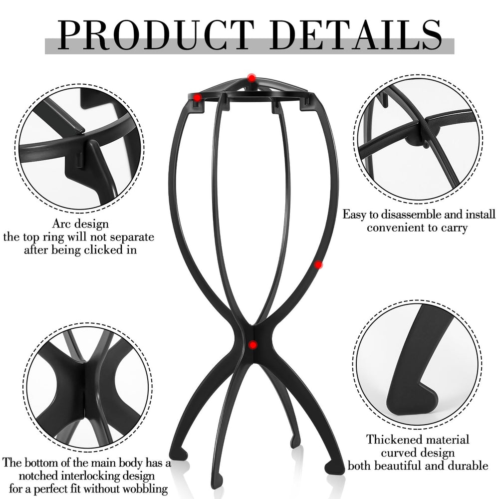 obeoby wig stand height 13.8 inches fits many wigs for stability