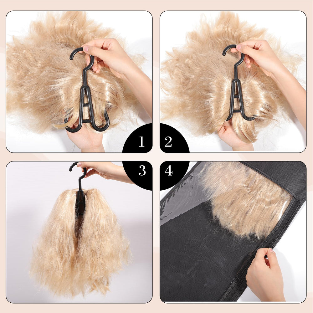 obeoby storage bag features a clear window to view wigs without unzipping.