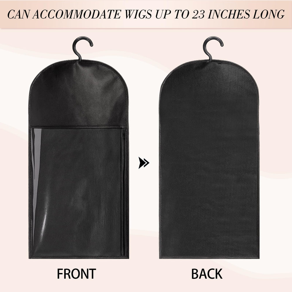 obeoby four-pack wig bags saves closet space and reduces clutter.