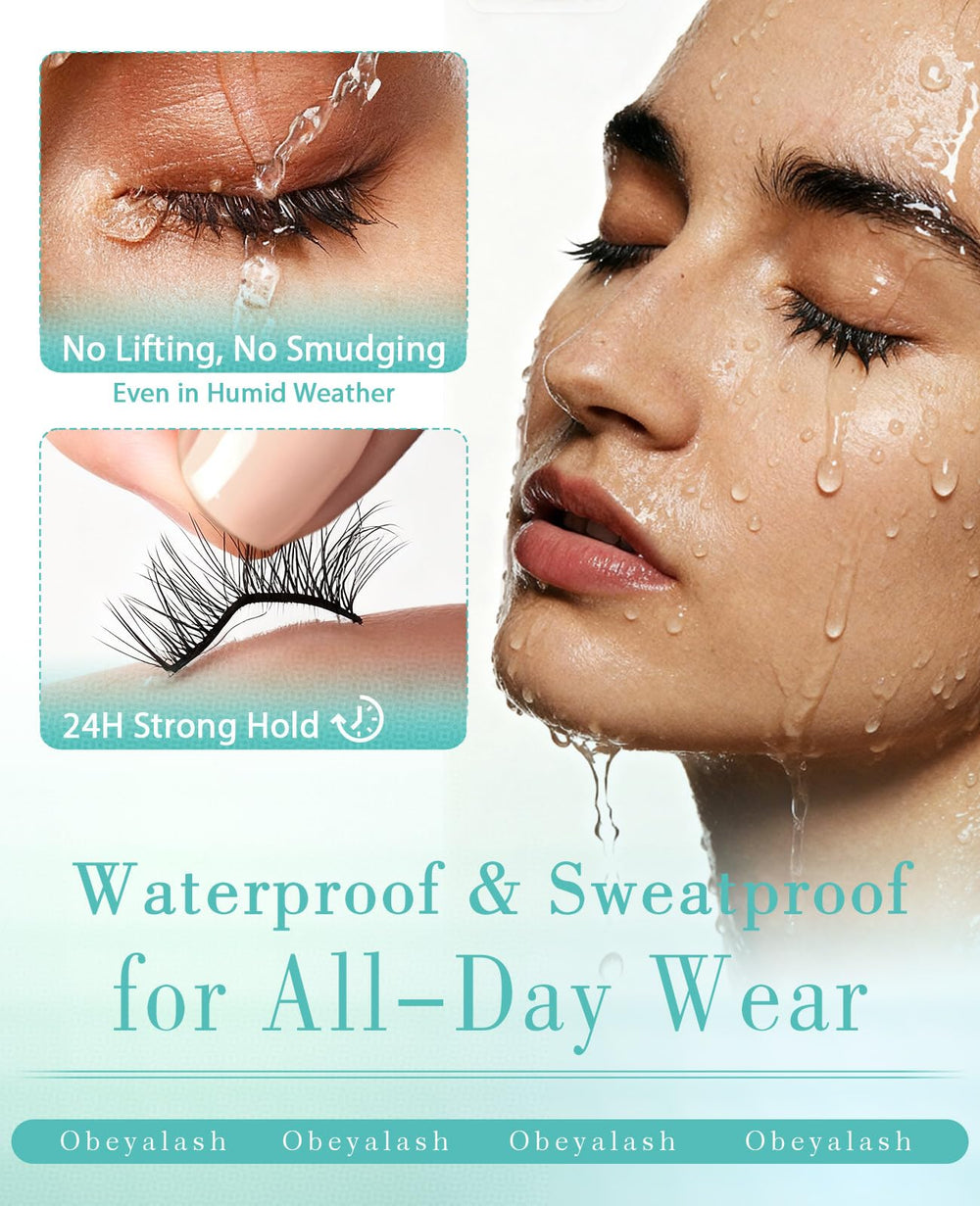 Obeyalash easy application with peel and press lashes and included tweezers