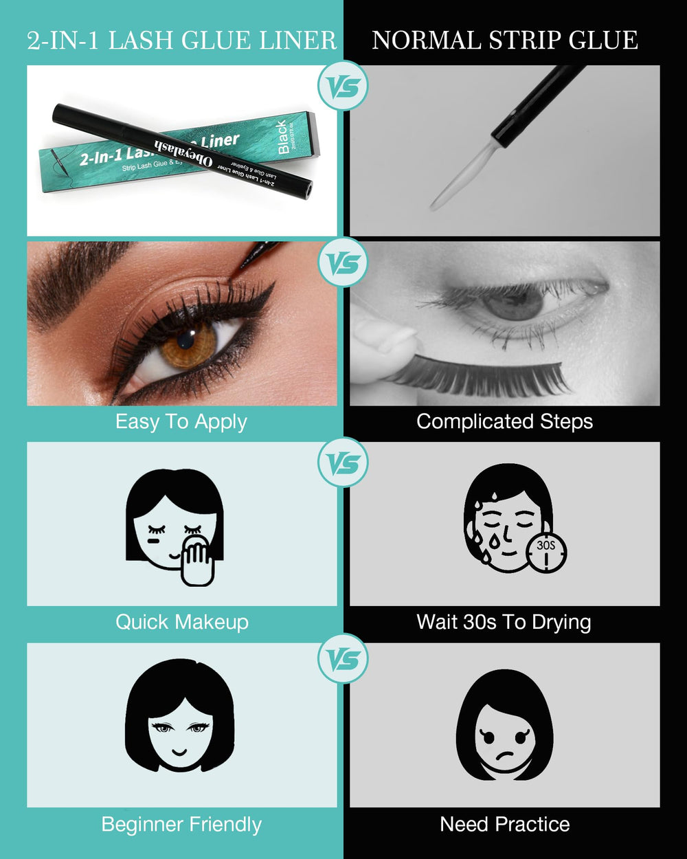Obeyalash eyeliner-pen delivering smooth lines while securing lashes