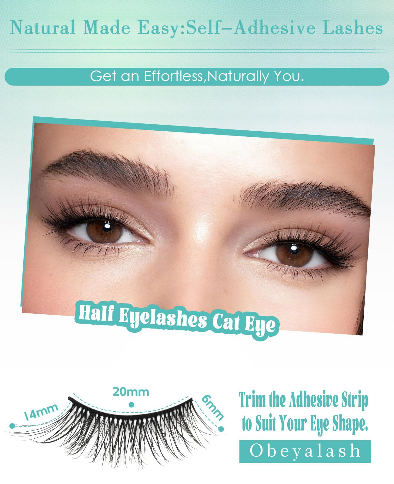 Obeyalash five-pair natural-look glueless lashes for effortless chic