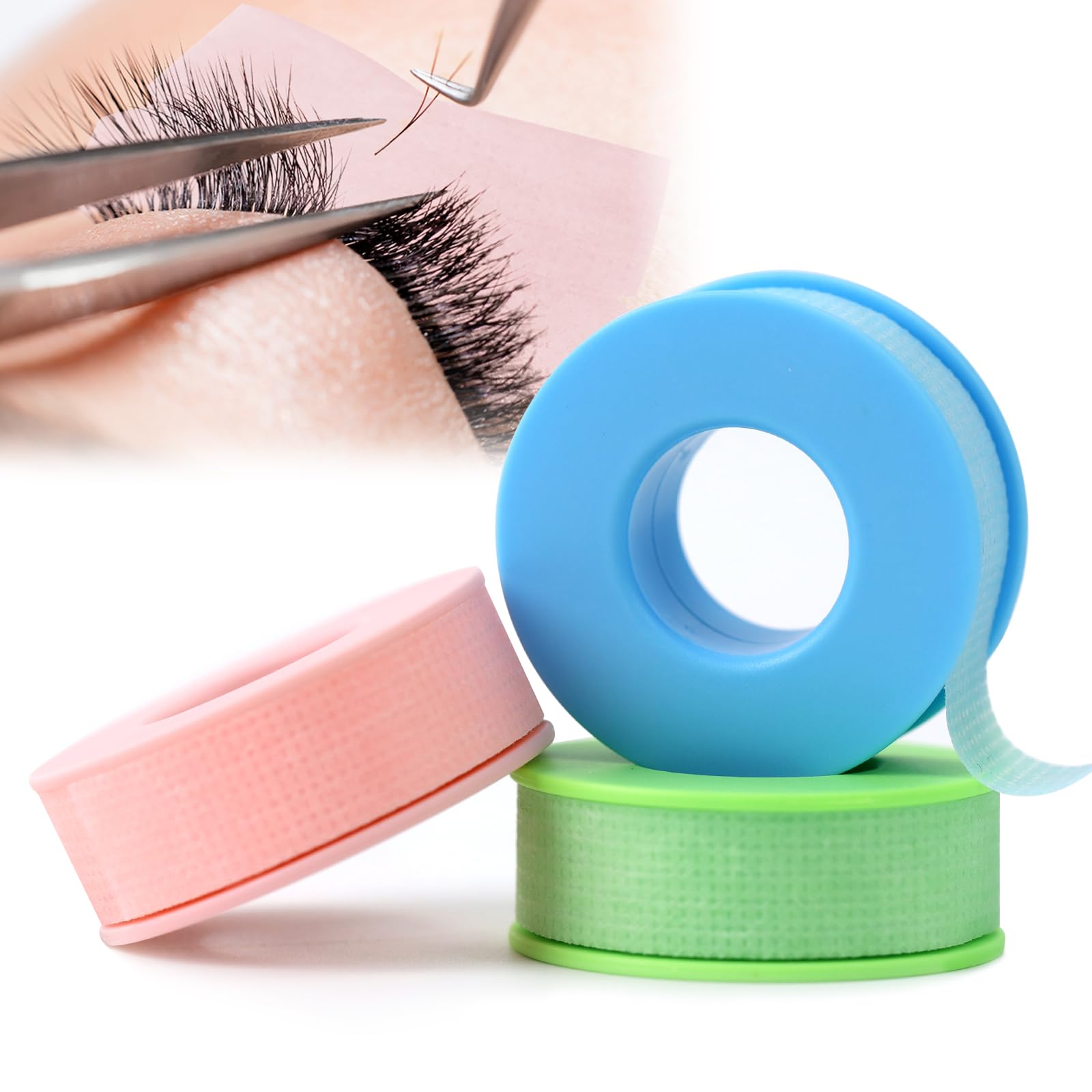 Obeyalash green roll lash tape for secure adhesion during lash extensions.