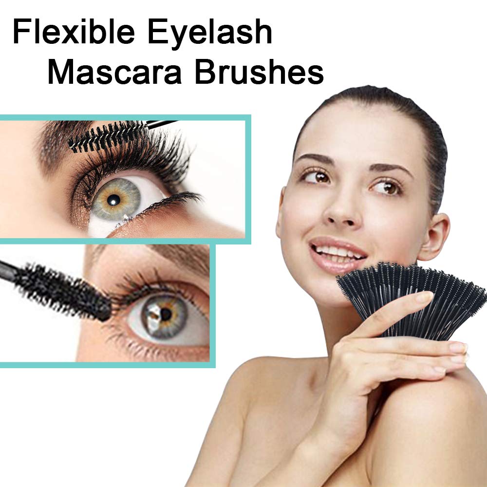 Obinhere disposable mascara wands closeup of soft bristles for gentle lash separation
