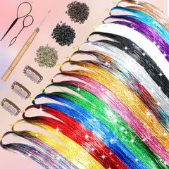Durable soft polyester tinsel resists fading for repeated wear.
