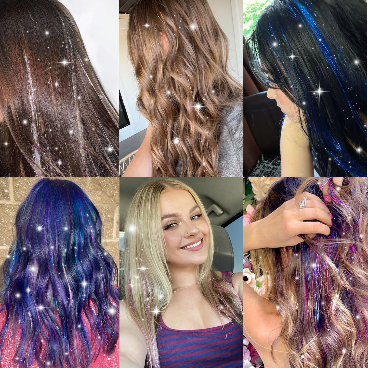 Obinying galaxy-effect tinsel delivers starry texture for evening looks