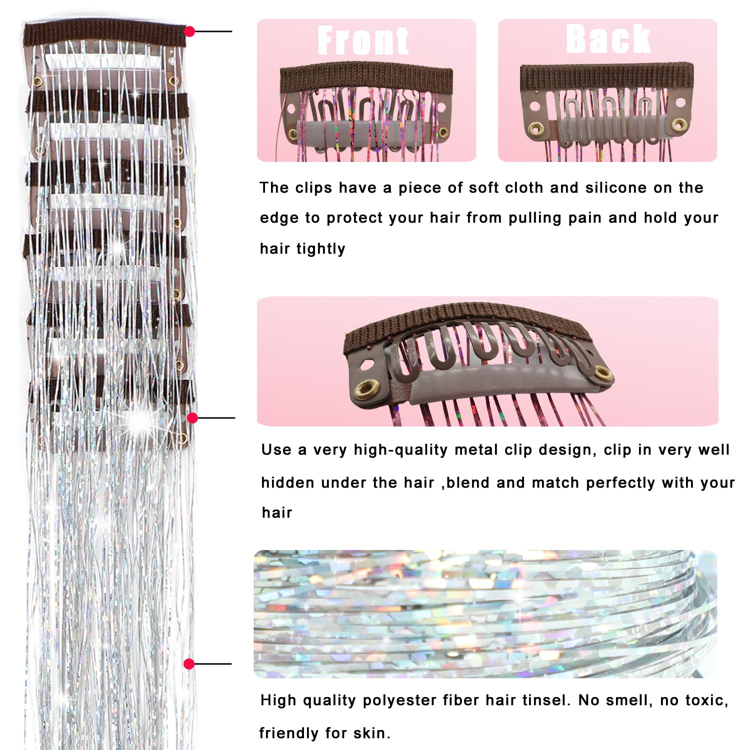 Obinying gold glitter tinsel adds luminous accents to updos