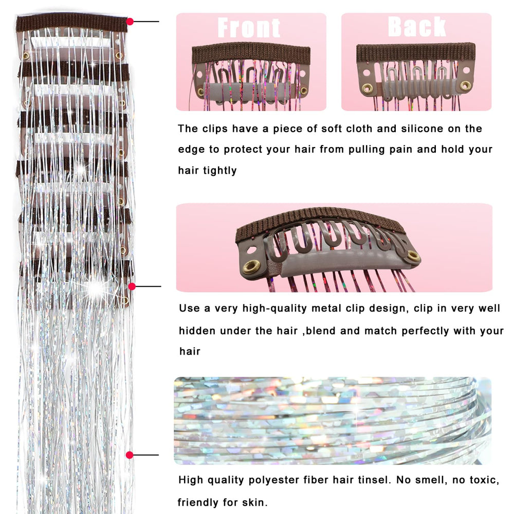 Obinying gold glitter tinsel adds luminous accents to updos