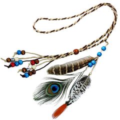 obmwang diadema plumas con cuerda, ligero y cómodo