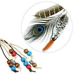 obmwang diadema plumas de pavo real para looks bohemios