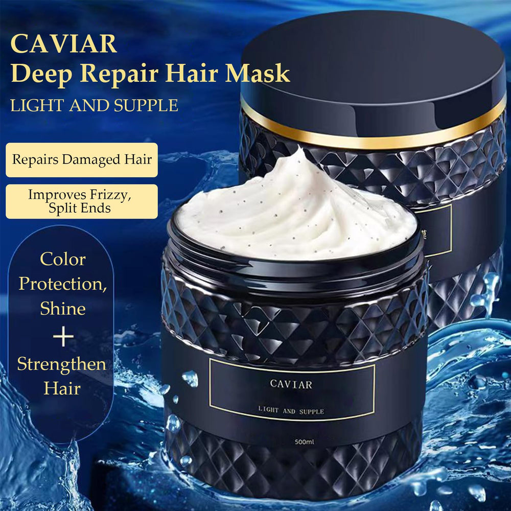 OBRADOYA Caviar Hair Mask cream texture closeup shows slip and detangling