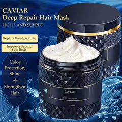 OBRADOYA Caviar Hair Mask cream texture closeup shows slip and detangling