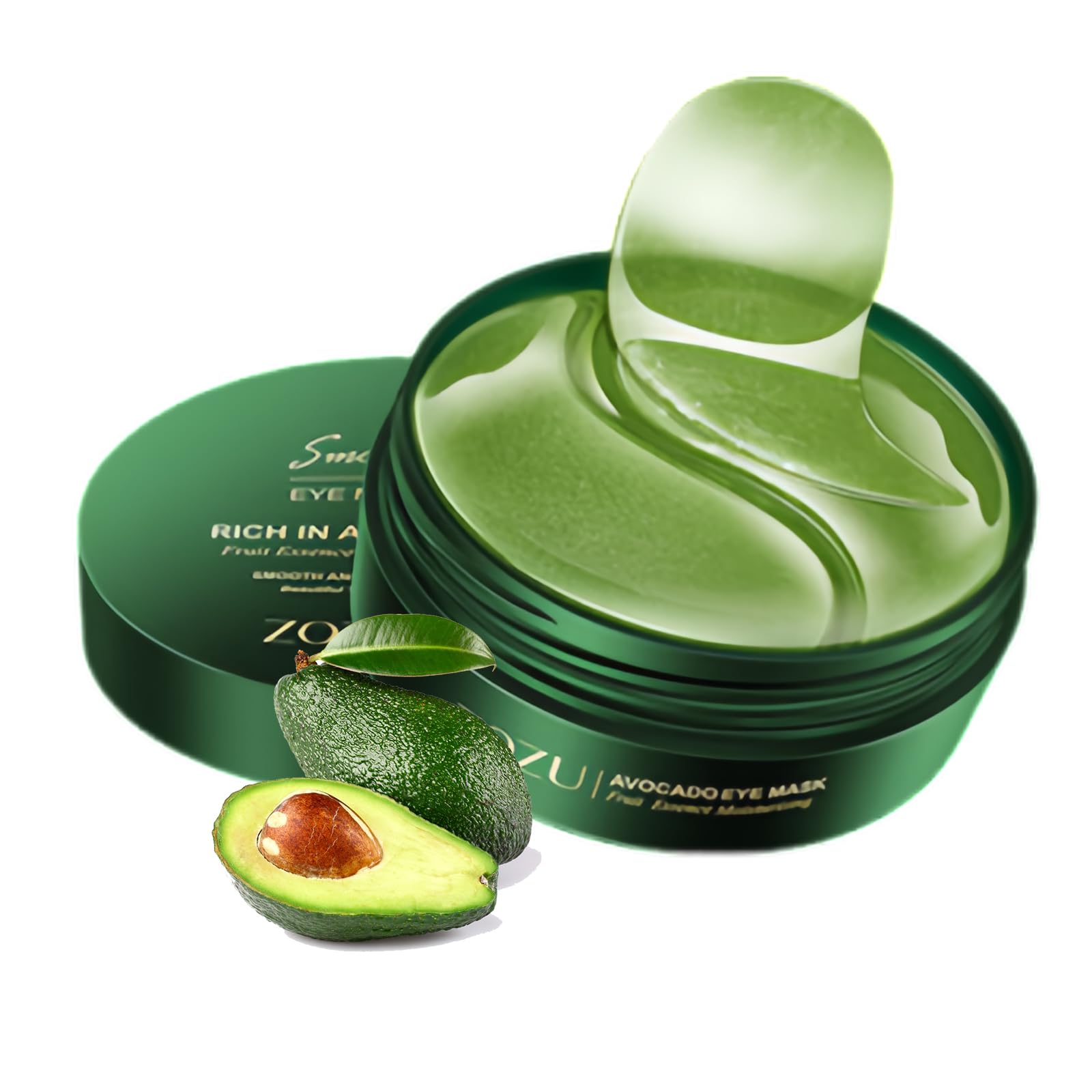 OBRADOYA Zozu parche de ojos de aguacate para hidratación suave.