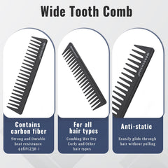 O BRUSHZOO Wide Tooth Comb glides through thick curls without pulling.