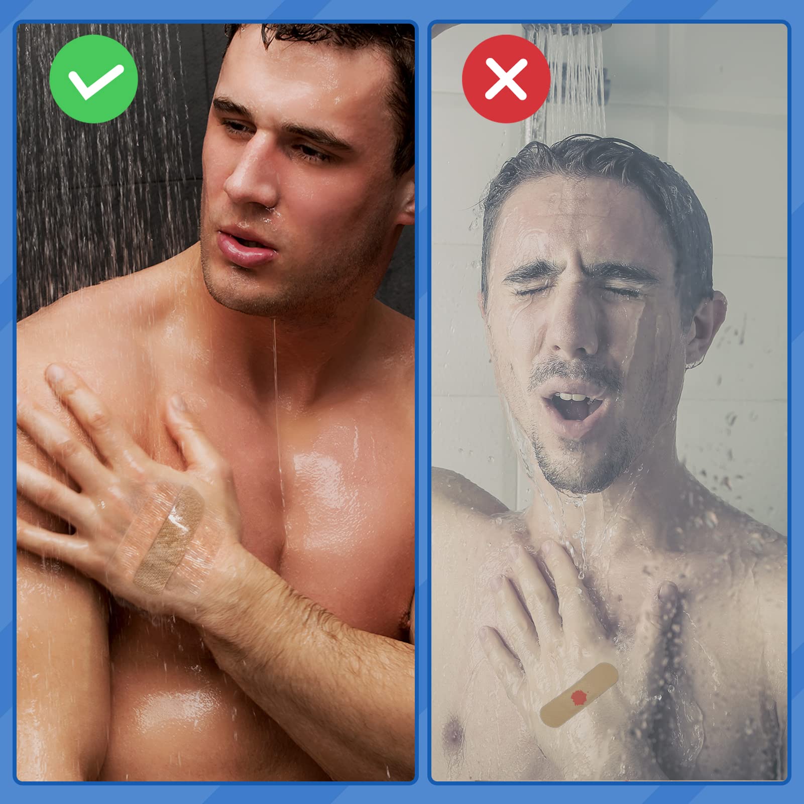 OBTANIM clear adhesive bandage; waterproof shield against friction and external contaminants.