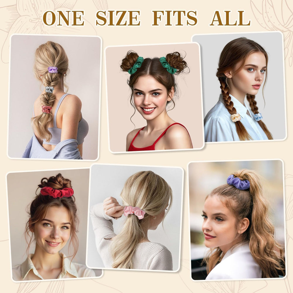 OCATO colorful scrunchies arranged for party accessory ideas.